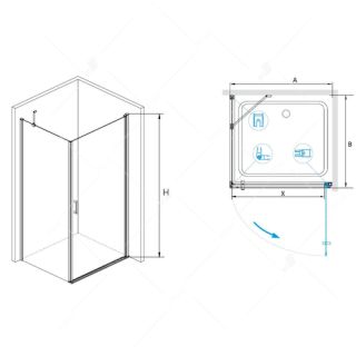 Душевой уголок RGW LE-34 900х900х1950